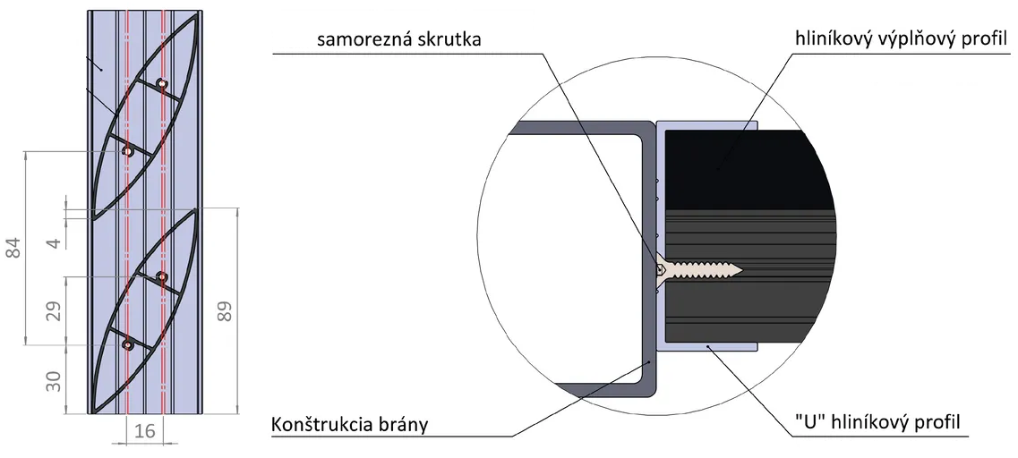 lamela w kształcie kropli