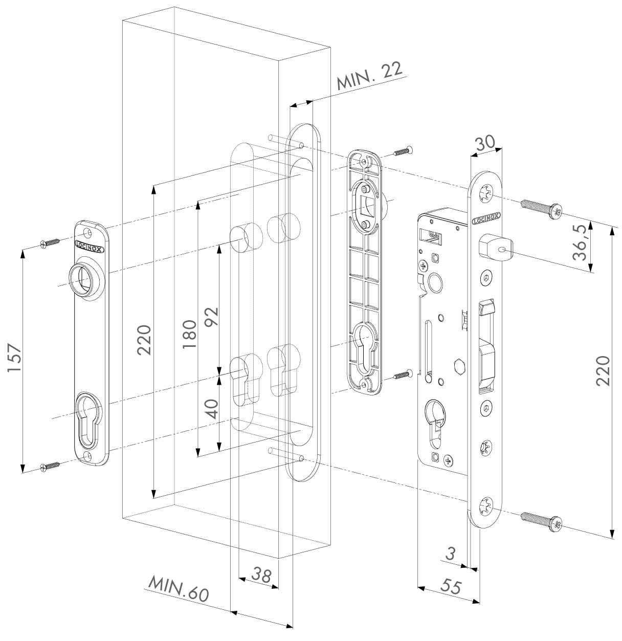 LOCINOX H-METAL – rysunek