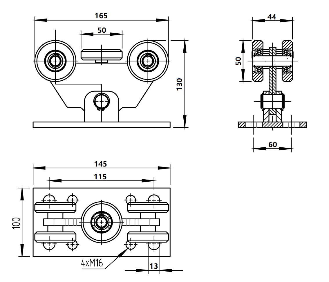 Rysunek wózka v-02-13
