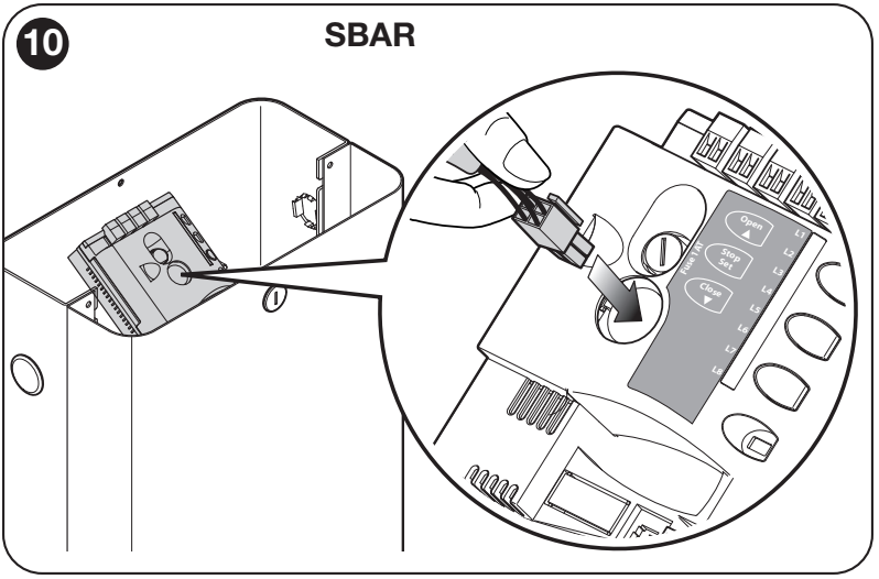 NICE SBAR – dedykowane złącze lampy ostrzegawczej XBA7