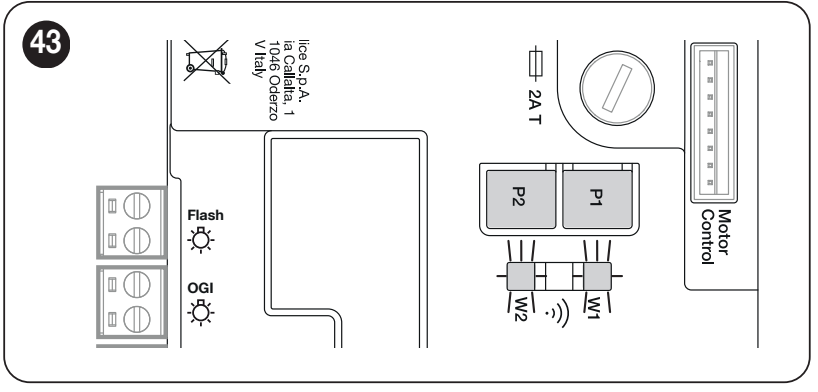 Wbudowane Wi-Fi MCU2: przyciski P1/P2 i diody W1/W2