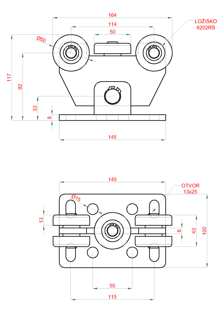 Rysunek wózka V-02-11 Rysunek wózka V-02-11