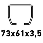 Z profilem C 73x61x3,5mm