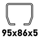 Z profilem C 95x86x5mm