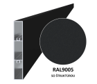 Czarny RAL9005 o strukturze