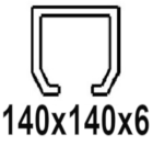 Do profilu C 140x140x6 mm