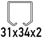 Do profilu C 31x34x2 mm