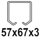 Do profilu C 57x67x3 mm