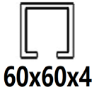 Do profilu C 60x60x4 mm