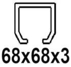 Do profilu C 68x68x3 mm