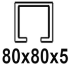 Do profilu C 80x80x5 mm