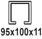 Do profilu C 95x100x11 mm