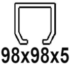 Do profilu C 98x98x5 mm