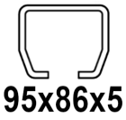 Do profilu C 95x86x5 mm