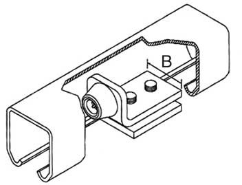 Ogranicznik wewnętrzny do bram podwieszanych