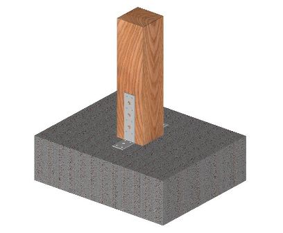 Przykład zastosowania kątownika statycznego z otworami, bez żebra wzmacniającego, nieregularnego 40 mm
