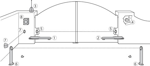 Schemat podłączenia NICE MC424L
