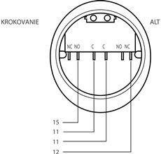 Podłączenie przełącznika kluczykowego STOP i sterowania krok po kroku Podłączenie przełącznika kluczykowego STOP i sterowania krok po kroku
