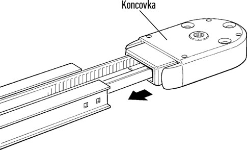 5. Zatrzaśnij głowicę na drugim końcu szyny: 5. Zatrzaśnij głowicę na drugim końcu szyny: