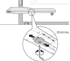 Ustawianie mechanicznego ogranicznika ruchu napędu NICE Wingo Ustawianie mechanicznego ogranicznika ruchu napędu NICE Wingo
