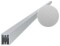 Aluminiowa lamela ogrodzeniowa 20x16 mm, z anodowaną powierzchnią, 2 m