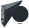 Aluminiowa lamela ogrodzeniowa 108x16 mm, kształt równoległoboku, antracyt RAL7016, 2 m