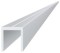 Aluminiowy profil mocujący do lameli, kształt U, szerokość 20,5 mm, 6 m