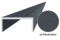 Aluminiowy profil mocujący do lameli, kształt U, szerokość 50 mm, AL-UP3, antracyt RAL7016 o strukturze, 3 m