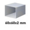 Ocynkowany profil zamknięty 60x60x2 mm, 6 m